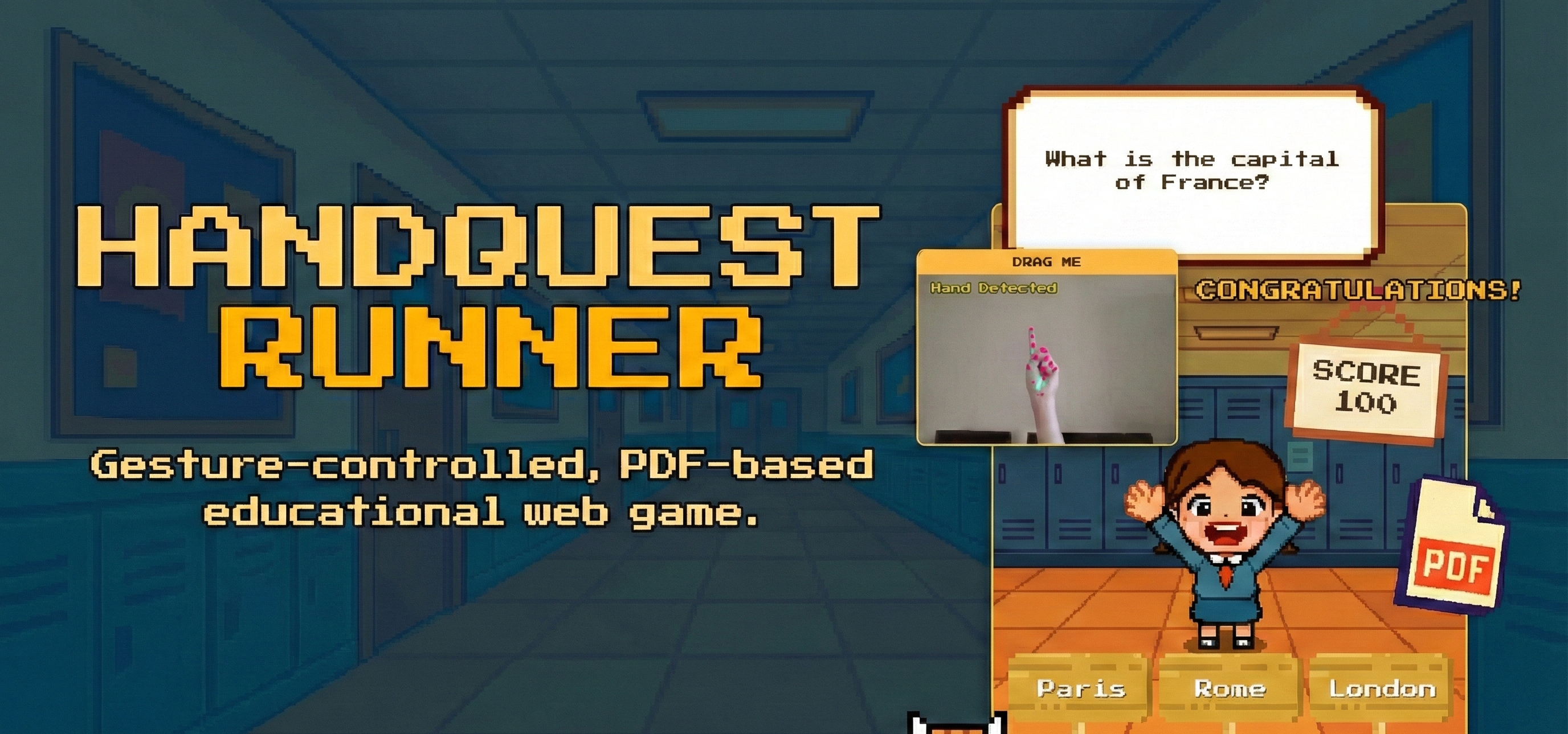 HandQuest Runner: AI Gesture-Based Educational Game